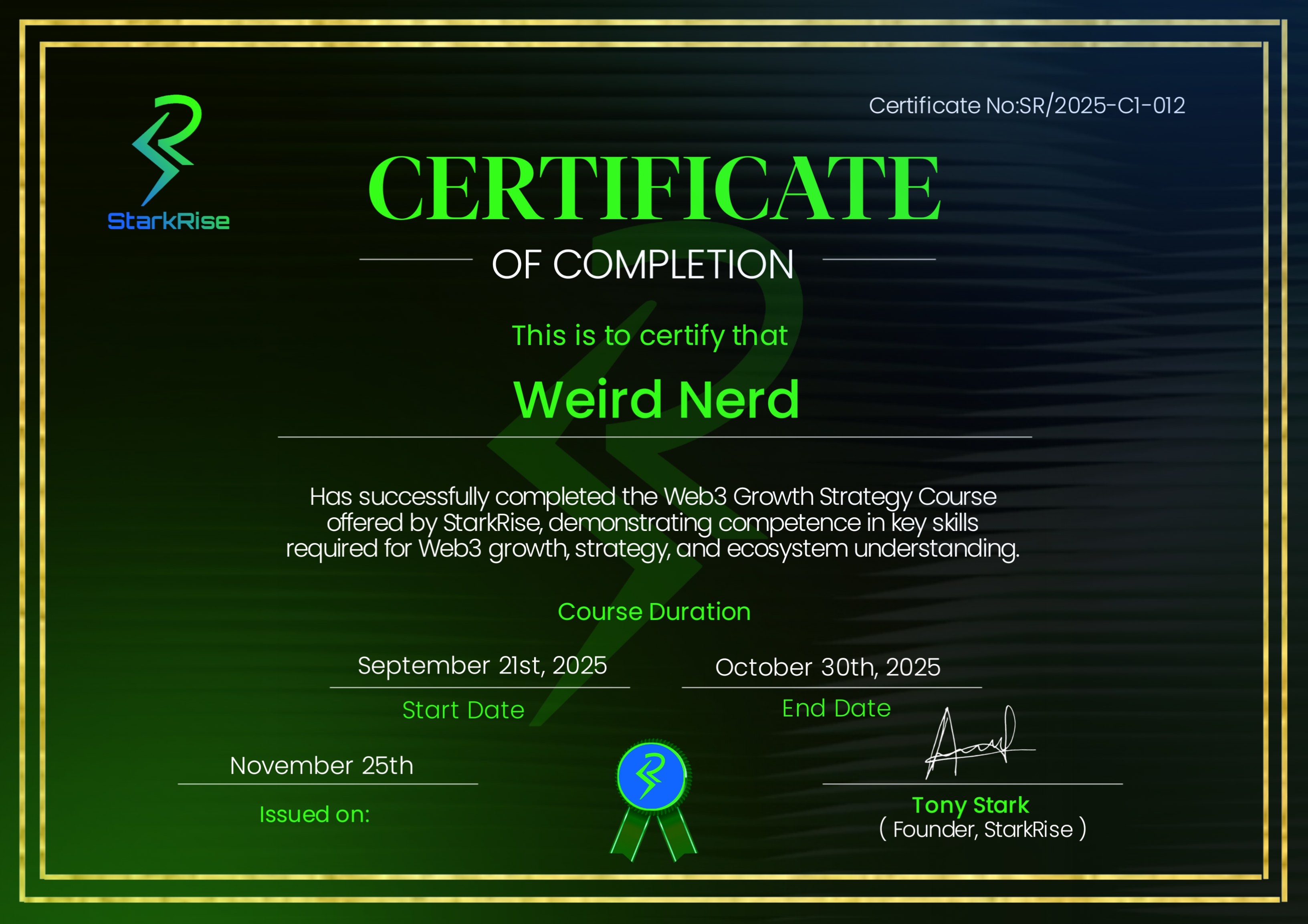 Web3 Growth Strategy Certificate